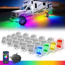 MICTUNING C2 Max RGB IC LED Rock Lights Chasing Multi Color Underbody Lights Kit