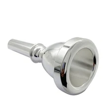 Silver Plated Tuba Mouthpiece Size 22 Superior Sound Quality Durable Instrument