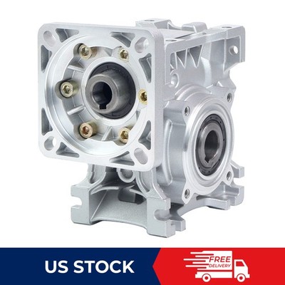 NMRV040 Worm Gearbox Speed Reducer Ratio 5:1 14mm Input Shaft for Nema34 Stepper