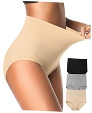 Tummy Control Underwear Soft High Waisted 3X-Large Multicoloured D - 3 Pack