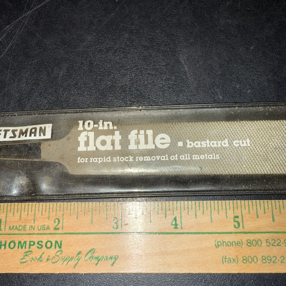 Craftsman 10 inch flat file Bastard Cut 931257 premium blk oxide finish + Cover - Image 2 of 4