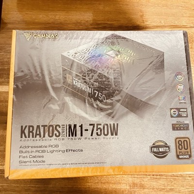 KRATOS M1 750W PC Power Supply ATX, 80 Plus Bronze Efficiency, ARGB Lighting