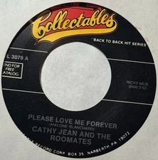 CATHY JEAN & THE ROOMATES * 45 * Please Love Me Forever/ Glory Of Love MINT ! RI