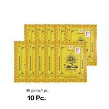 10 x 40g VISET-NIYOM Thai Traditional Tooth Powder Toothpaste Herbal Bad Breath