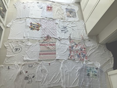 Kleiderpaket S 170 176 Damen Mädchen T-Shirts Langarm Tops Konvolut Weiß Weiss