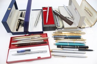 Branded Ballpoint Pens Brio Including Vintage Waterman Sheaffer Papermate