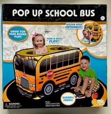 Sunny Days Entertainment Pop Up School Bus   Indoor Playhouse for Kids  Y
