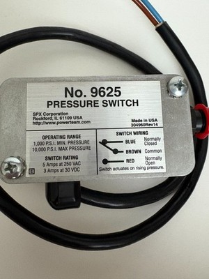 SPX POWER TEAM 9625 PUMP PRESSURE SWITCH