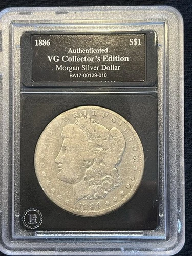 1886-O Morgan Silver Dollar VG New Orleans Mint 90% Silver $1 Coin, 140 Year Old