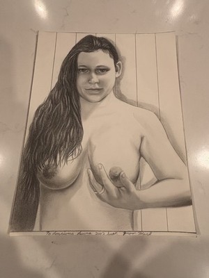  Model Rare Original Sexy Fantasy Art Drawing Sketch Artist Signed