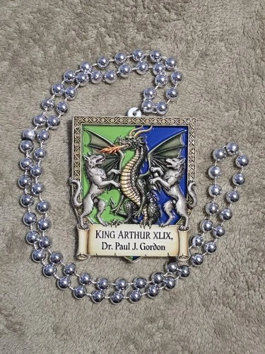 2026 Mardi Gras Krewe Of King Arthur Polystone Medallion Bead