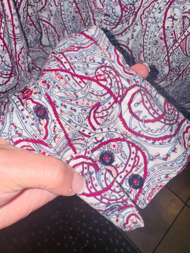 Cruel Paisley Button-Up Shirt L Cotton Long Sleeve Western Coatsal Cowgirl Top - Picture 3 of 5