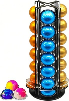 Vertuo Pod Holder Carousel Stand 28 Nespresso Vertuo Capsule Storage Organizer