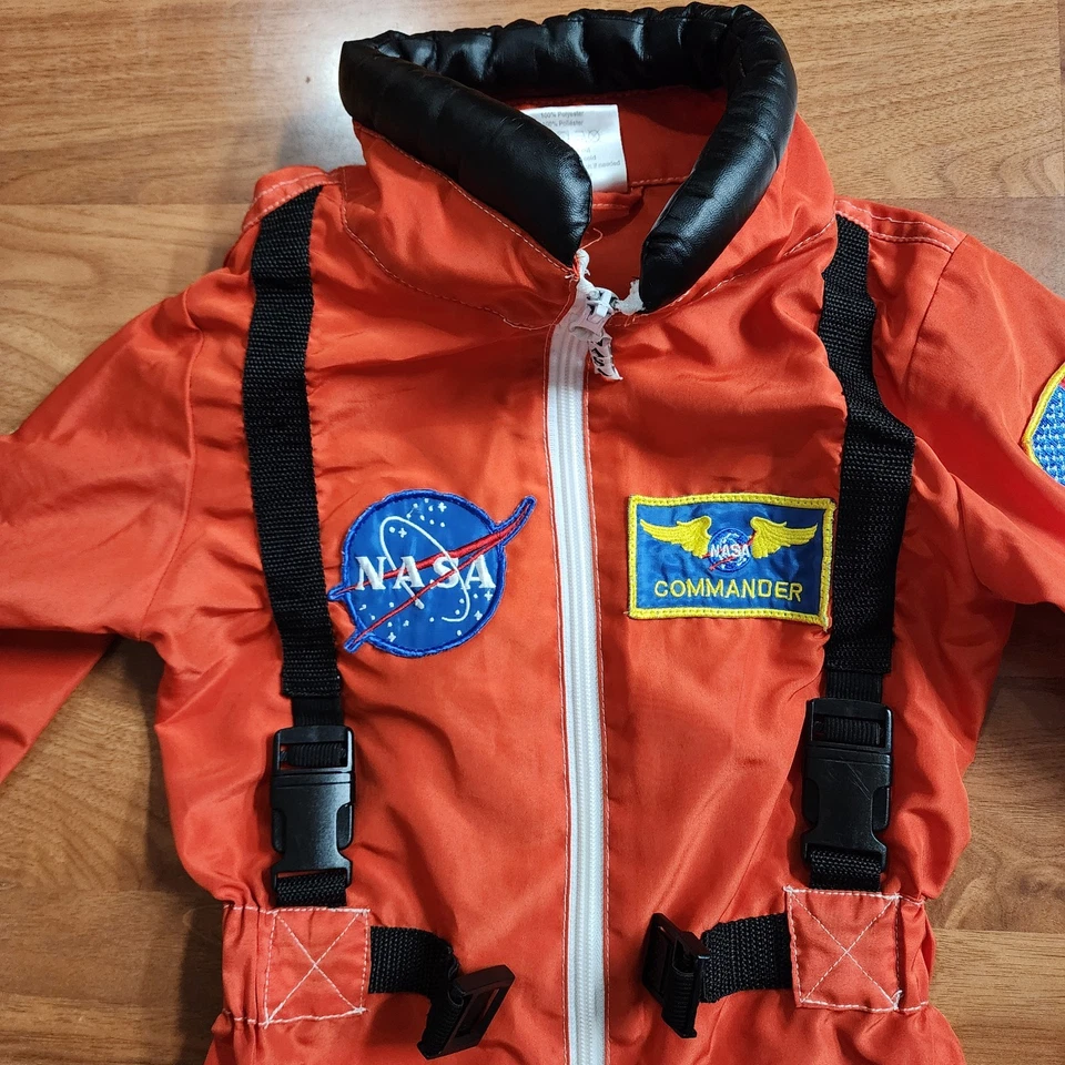 Disfraz de Astronauta Transbordador Espacial Get Real Gear Niños Niñas NASA 2T-3T Foto 2 de 4