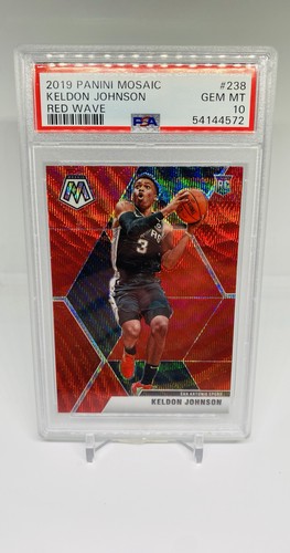 2019-20 Panini Mosaic - Rookies Keldon Johnson #238 Red Wave Prizm (RC)