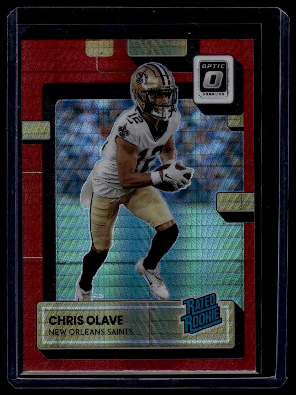 2022 Donruss Optic #209 Chris Olave Red Hyper Rated Rookie