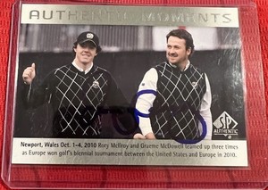 Rory McIlroy Upper Deck 10/1-10/4 2010 Autographed Card # 71.