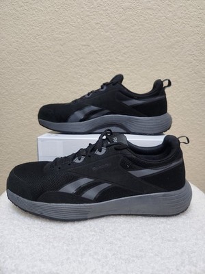 Reebok Lite Plus 4 Work Composite Toe Safety Shoes Black Grey Men 9.5M RB5102