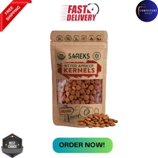 Bitter Apricot Kernels Organic Raw (10oz),%100 USDA Organic Certified Seeds, NON