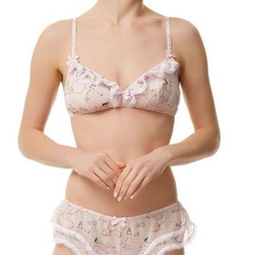 AGENT PROVOCATEUR PINK CINTA SOFT CUP SAUCY PIC BRA & FRENCH THONG 2 SMALL 8 NWT