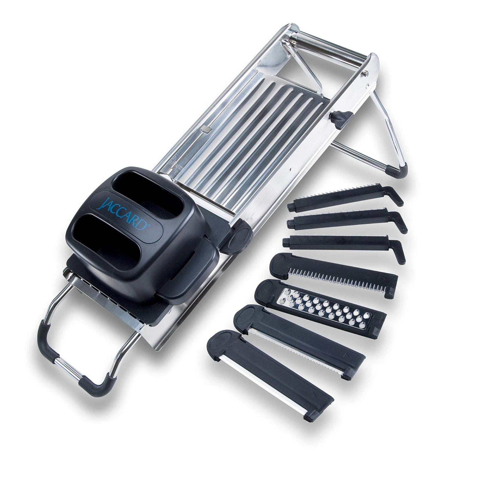 Stainless Steel SafeHands Mandolin Slicer, Food Chopper, Compact Vegetable Ch...