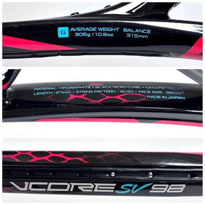 Yonex Vcore SV 98 2016 G2 4 1/4 Black Red Tennis Racket Racquet w