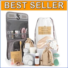 Mini Spa Kit for Women - Organic Toiletries & Essential Travel Items Gift Set