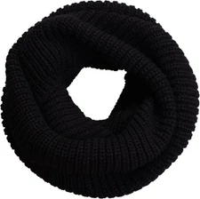 Womens Thick Ribbed Knit Winter Infinity Circle Loop Scarf