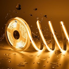 PAUTIX COB LED Strip Light IP65 Waterproof Warm White 2700K 20ft 24V CRI 90