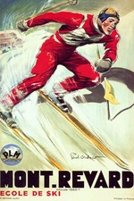 Ski Skiing Race Mont Revard Savoie France Winter Sport Poster Repro FREE S/H