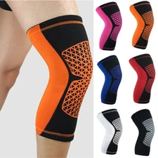 Men Stylish Grid Non-slip Protective Gear Sports Cycling Short Knee Protectors 