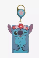 Disney Lilo  Stitch Flower Crown Stitch Retractable Lanyard NEW 