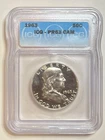 1963 Ben Franklin Silver Half Dollar 50C ICG PR63 CAM