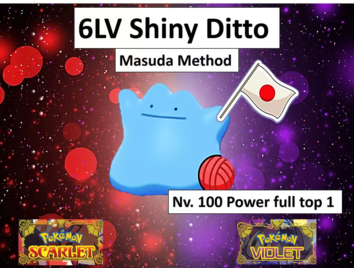 6IV Shiny Ditto Japanese or English Pokemon Scarlet and Violet