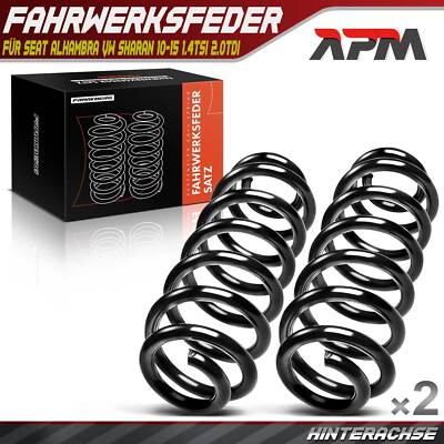2x Federn Fahrwerksfeder Hinten für Seat Alhambra VW Sharan 10-15 1.4TSi 2.0TDI