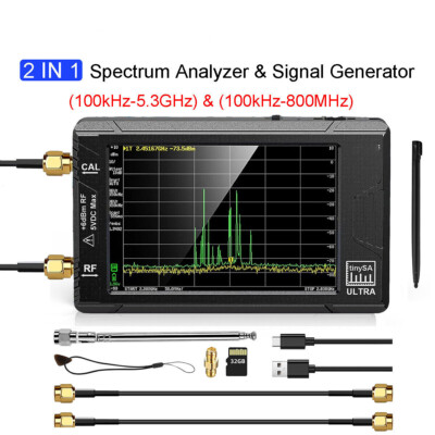 100kHz-960MHz & 100kHz-5.3GHz TinySA Network Spectrum Analyzer