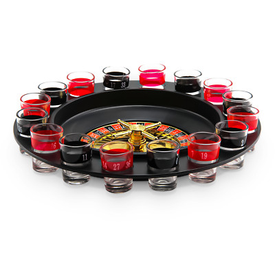Casino Party Gläser Spiel Spin & Shot Roulette Rad Trinkset für Erwachsene 18+