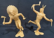 Vintage Marx 1964 Indian Chief  Brave 6  Figures