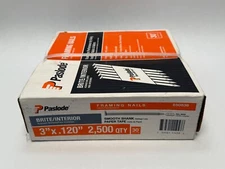 Paslode 650836 Framing Nails 30 Degree 3"x0.120" Brite/Interior 30° 2,500 qty