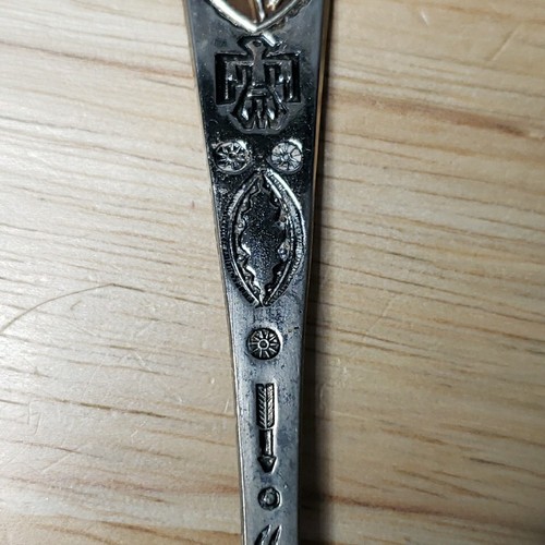 Cuchara de recuerdo vintage de Wyoming - 4,75" diseño Thunderbird Southwest coleccionable - Imagen 3 de 10