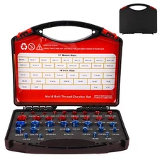 36 Male/Female Bolt Size and Thread Gauge Nut and Bolt Thread Checker Box 19 ...