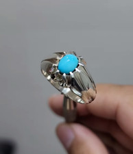 Hussaini Feroza Stone Ring For Men Sterling Silver 925 Turquoise Ring Gift Ring