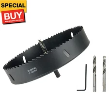 Hole Saw 185mm/7-9/32" Dia BI -Metal Hole Saw Blade Hole Drilling Cutter for Woo