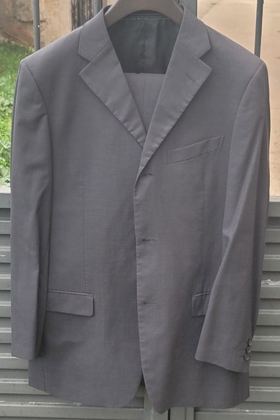 Ermenegildo Zegna grey suit.