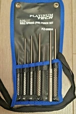 Platinum Tech 5pc Pilot Point Roll Pin Punch Set, 1/8" to 5/16" USA #99804