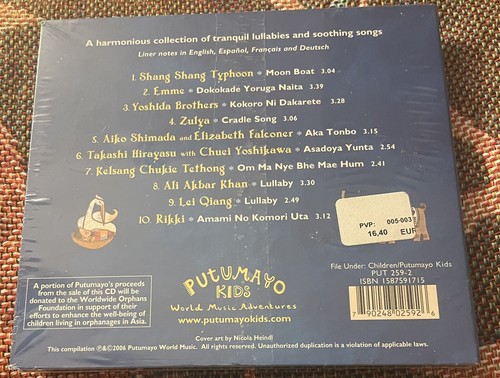 PUTUMAYO KIDS - Asian Dreamland CD 10 Songs BRAND NEW lullabies - Foto 2 di 2