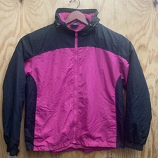 Polar Edge Women’s XL Jackets Black Pink Softshell Fleece Lined Zip-Up Hoodie