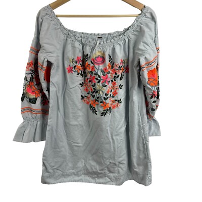 free people embroidered denim dress Free People Embroidered Denim Mini Dress In Ocean Blue - 50% Off