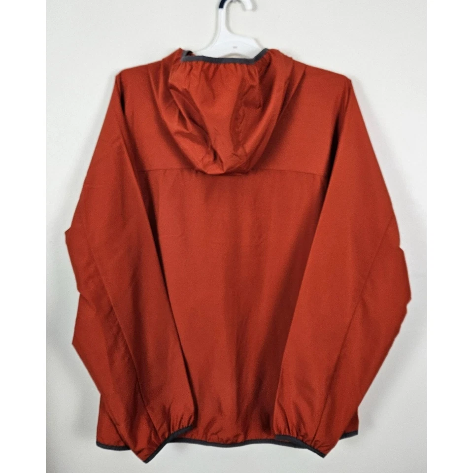 All In Motion Men Jacket Size XL Lightweight Water Repellent Rust/Orange Hooded - Image 2 of 4