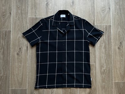 LINDBERGH Herren Camp Collar Shirt Sommer Hemd Gr. M Blau Kariert